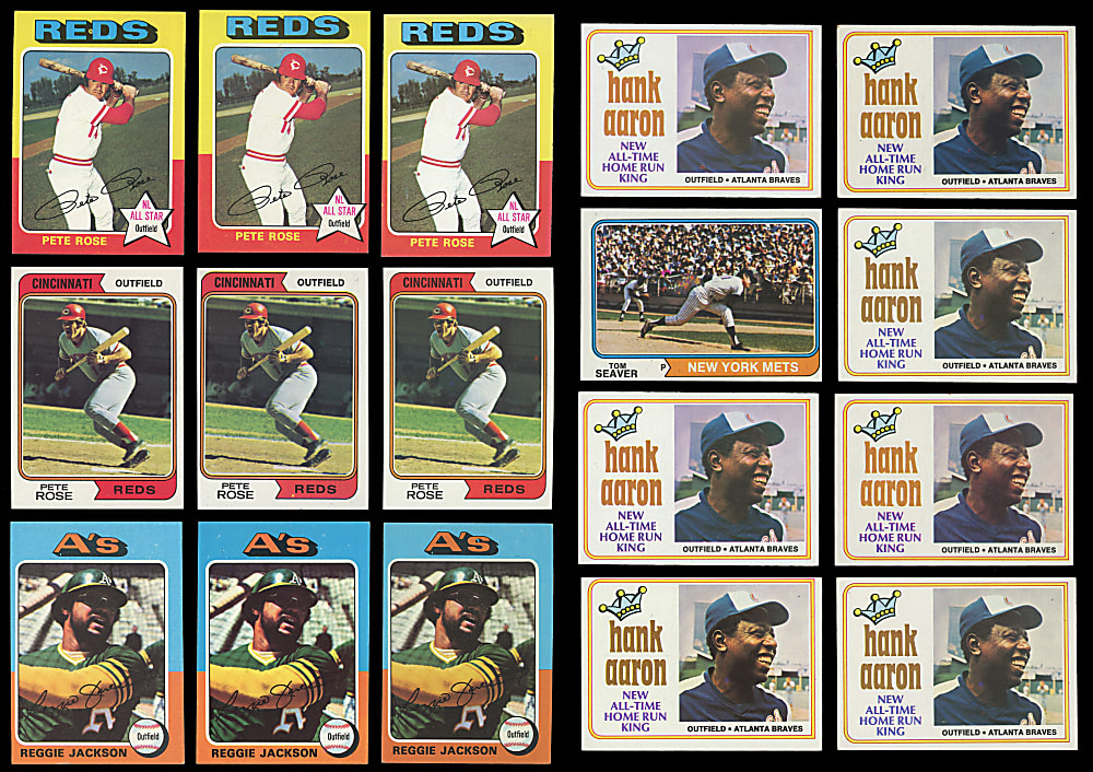 1974 & 1975 Topps Collection (1,425+) with (280+) Hall of Famers