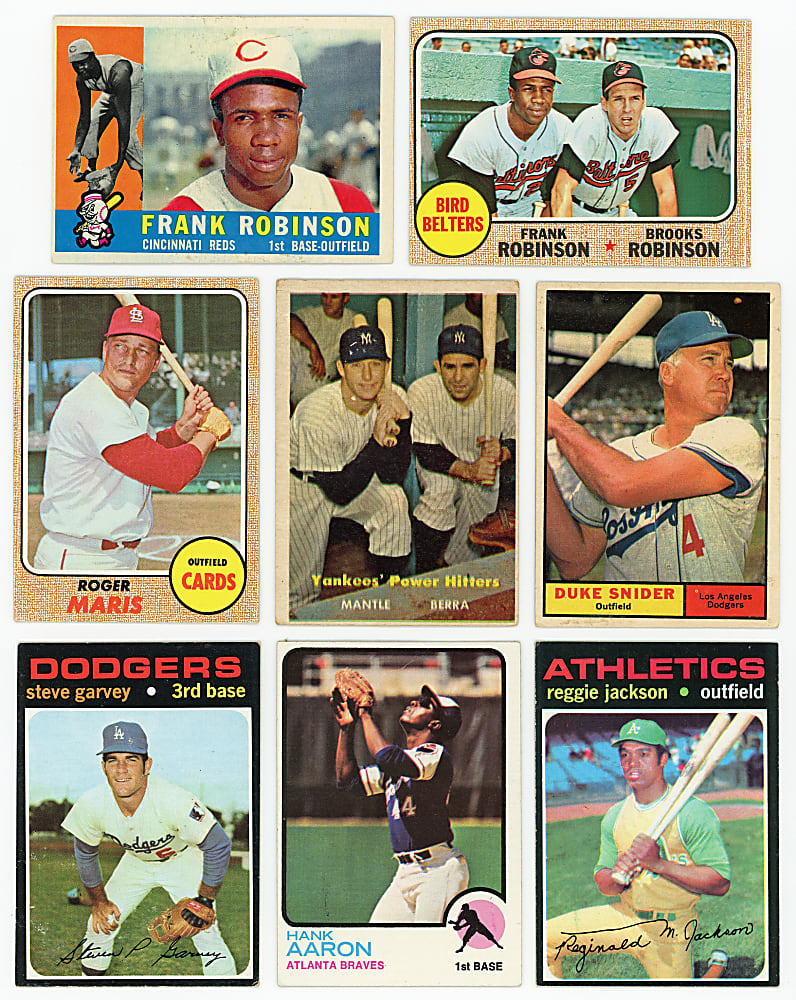 1948-1979 Topps & Bowman Shoebox Collection (1,100+) with (200+) Hall of Famers Including 1957 Topps #407 Mickey Mantle/Yogi Berra