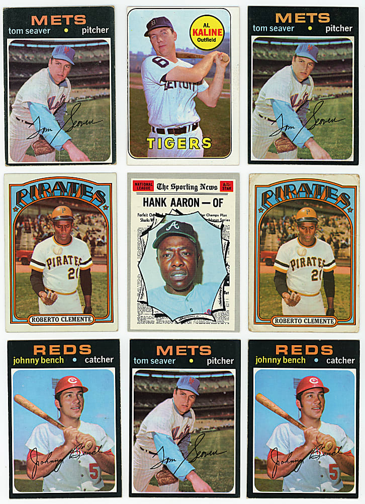 1948-1979 Topps & Bowman Shoebox Collection (1,100+) with (200+) Hall of Famers Including 1957 Topps #407 Mickey Mantle/Yogi Berra