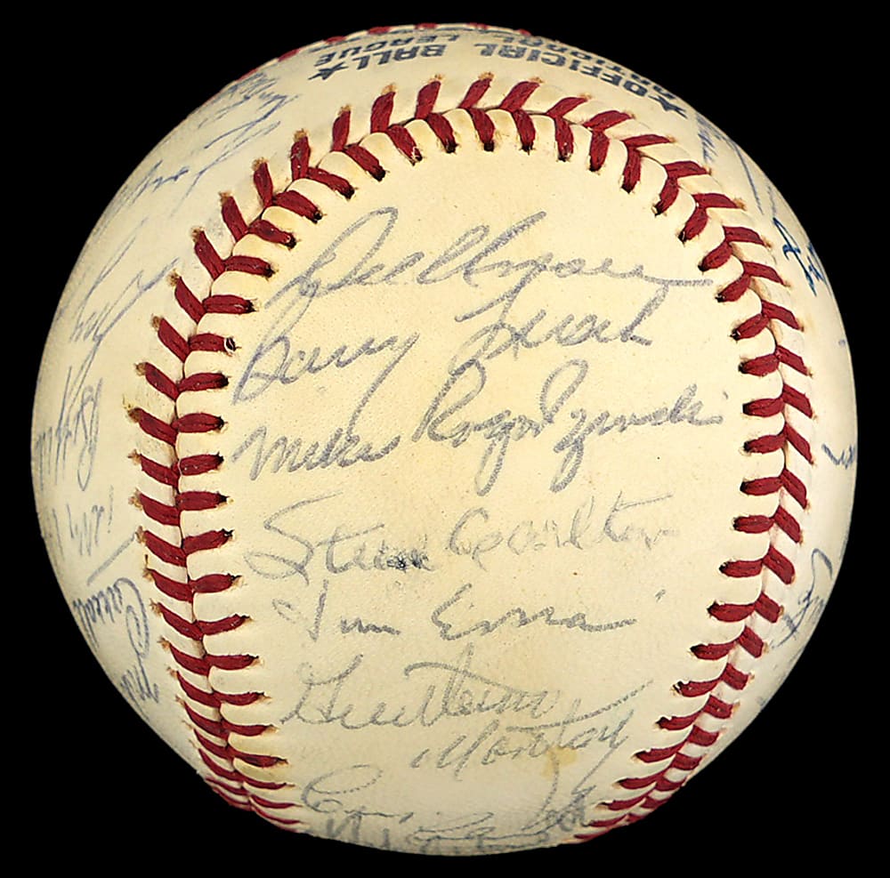 1973 Philadelphia Phillies Team-Signed ONL/Feeney Baseball with (31) Signatures Including Steve Carlton & Rookie Year Mike Schmidt