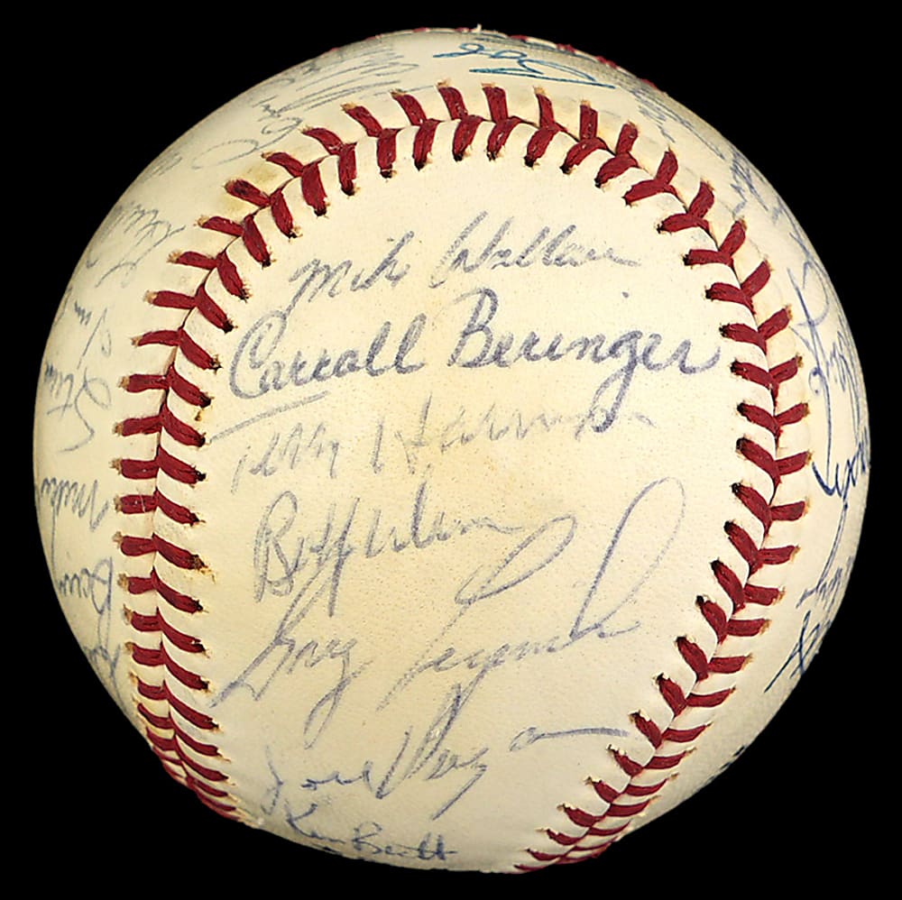 1973 Philadelphia Phillies Team-Signed ONL/Feeney Baseball with (31) Signatures Including Steve Carlton & Rookie Year Mike Schmidt