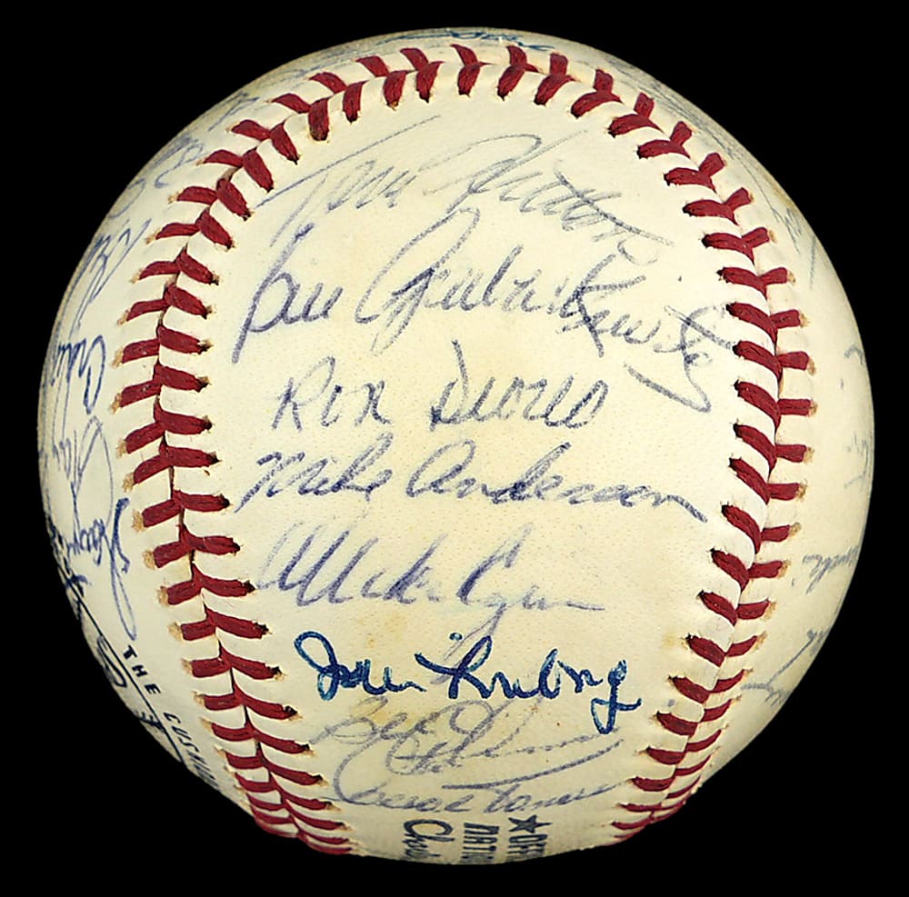 1973 Philadelphia Phillies Team-Signed ONL/Feeney Baseball with (31) Signatures Including Steve Carlton & Rookie Year Mike Schmidt