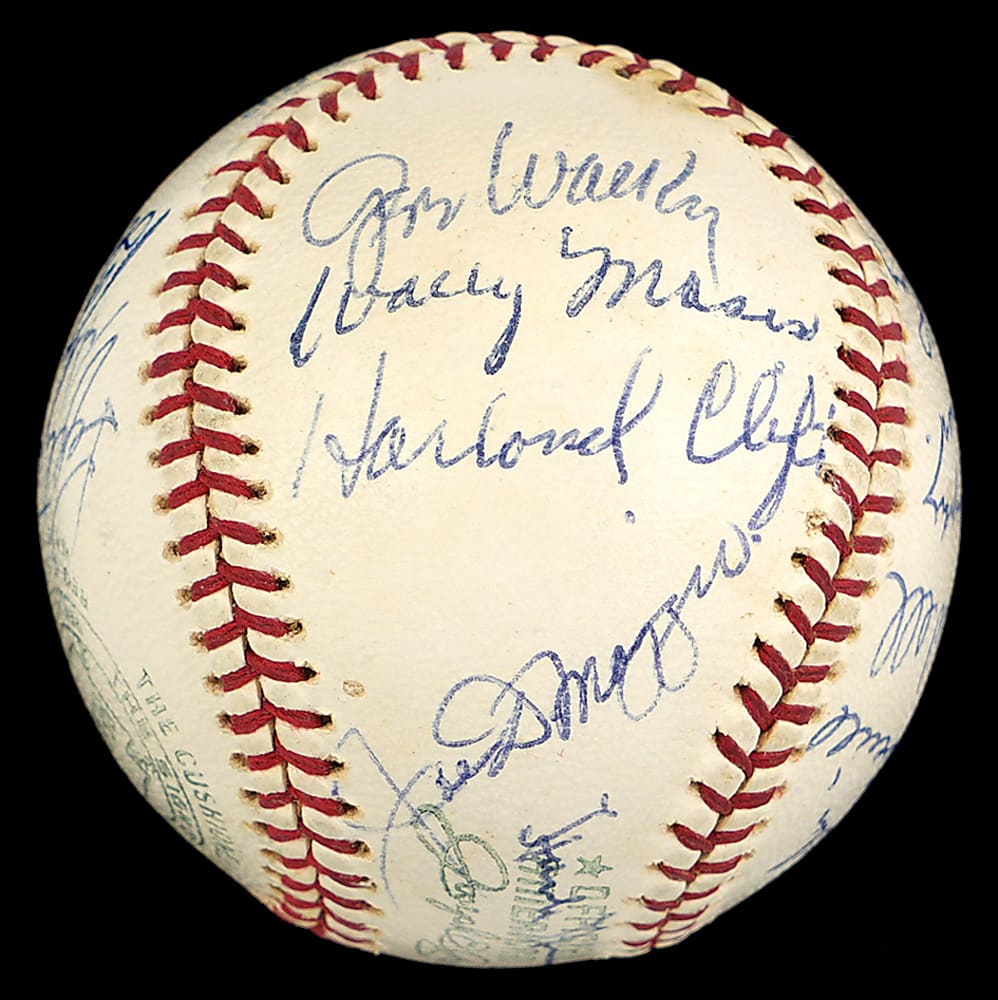 1960s New York Yankees Old Timer's Day Multi-Signed OAL/Cronin Baseball with (21) Signatures Including (10) Hall of Famers - Joe DiMaggio, Bill Dickey, Hank Greenberg