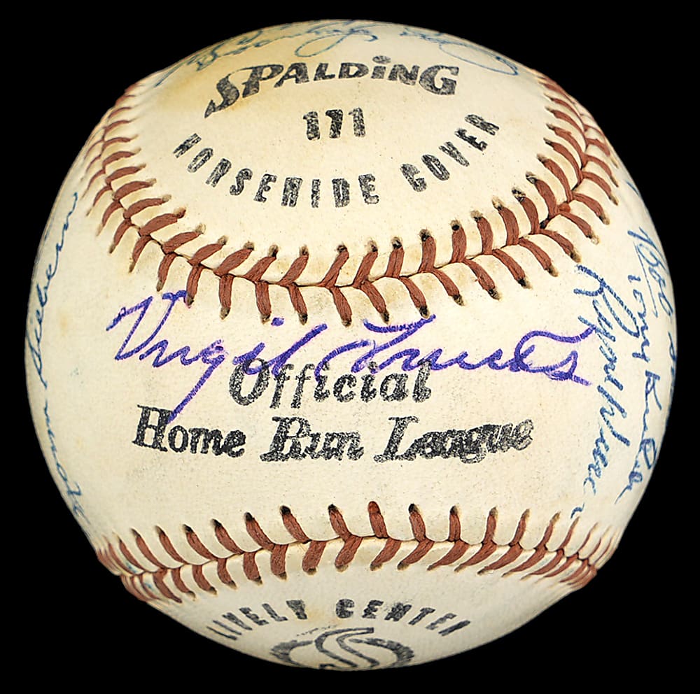 1958 World Champions New York Yankees Team Signed Baseball with (22) Signatures