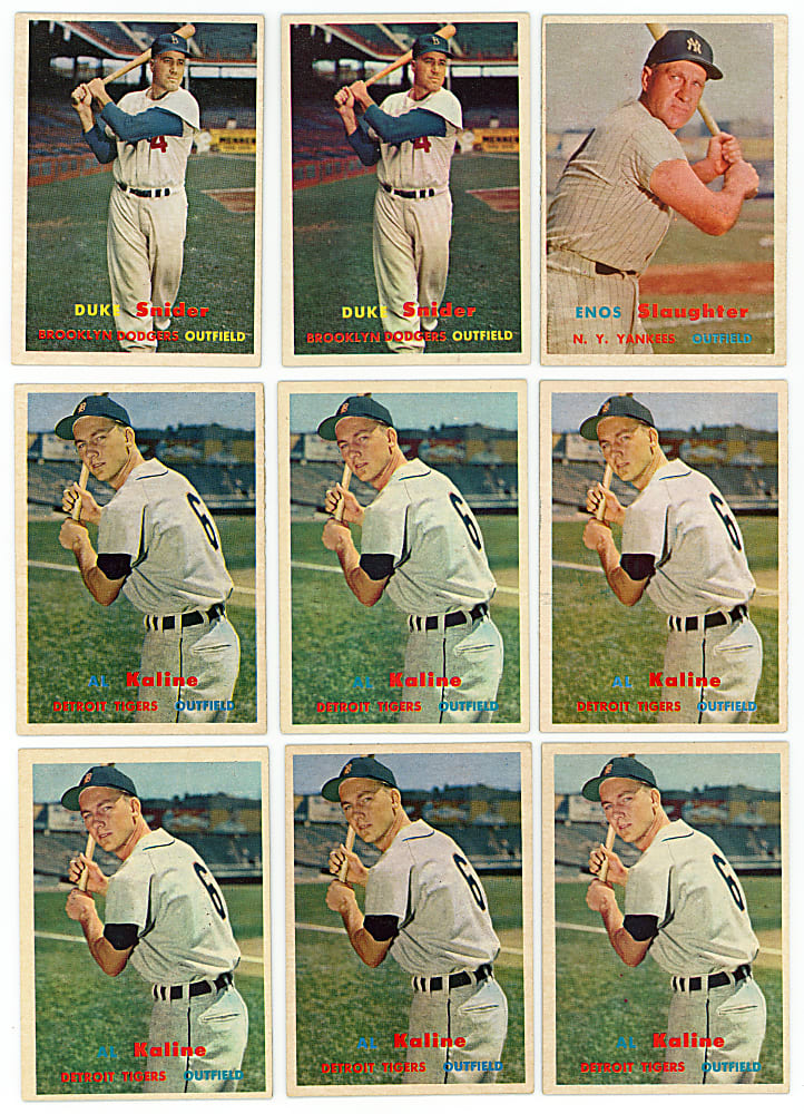 1957 Topps Hoard (1,500+) with 60 Hall of Famers