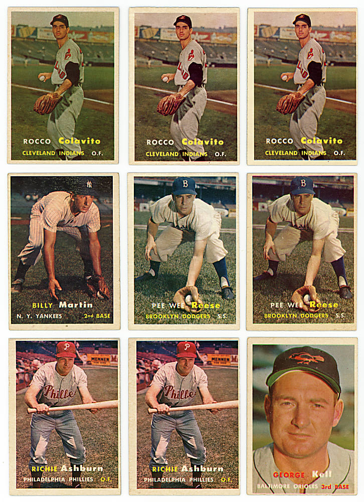 1957 Topps Hoard (1,500+) with 60 Hall of Famers