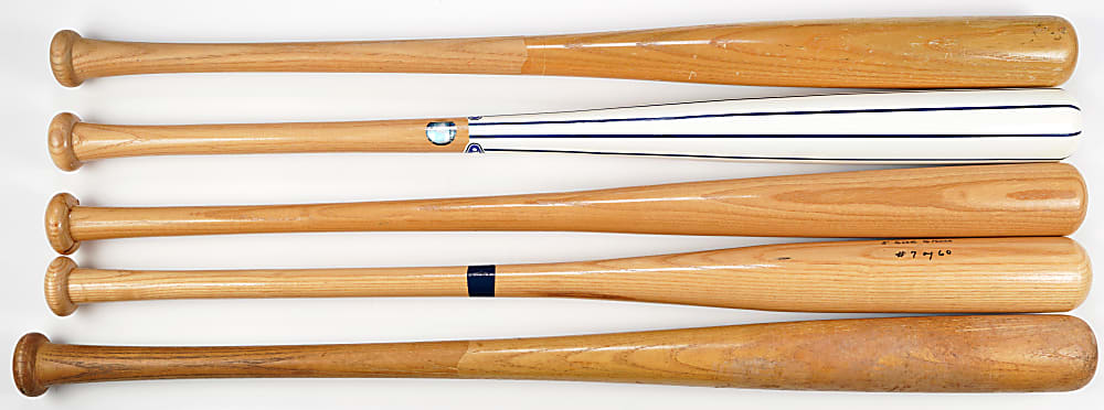 Bobby Richardson Signed and Inscribed Bats (5) with 1970s University of South Carolina Team-Issued Model & Career Highlights Bat
