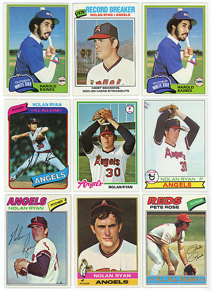 1976-1982 Topps Complete Set Collection (9) with Full Run