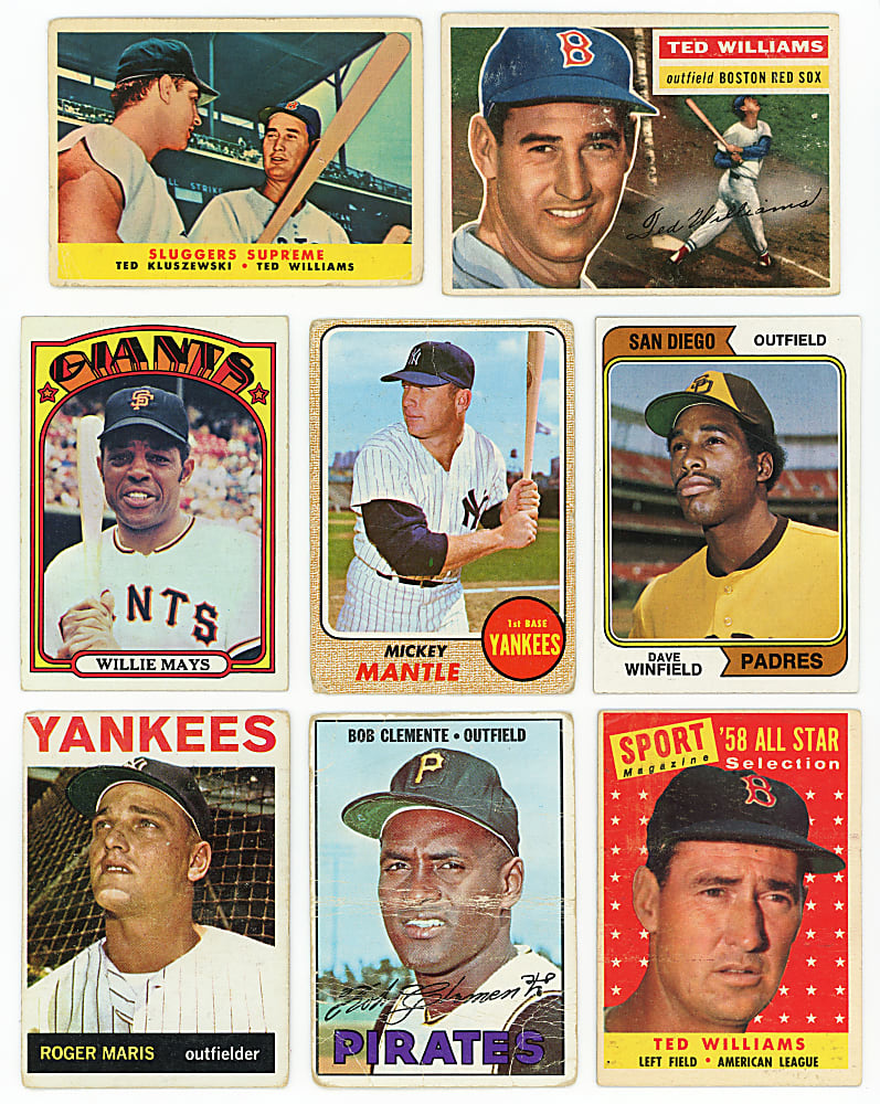 1954-1979 Topps Hall of Fame & Star Collection (400+) with Mickey Mantle & Ted Williams