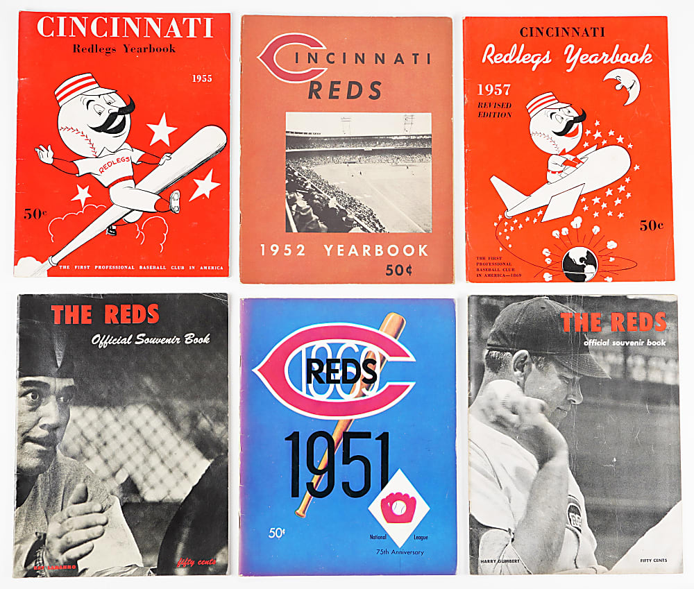 1940s to 1960s Cincinnati Reds Yearbooks Balance of Collection (50)