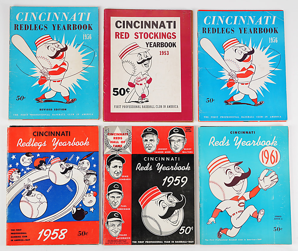 1940s to 1960s Cincinnati Reds Yearbooks Balance of Collection (50)