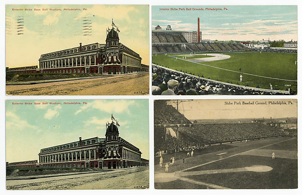 1913-1914 Philadelphia Shibe Park Real Photo Postcards (4)