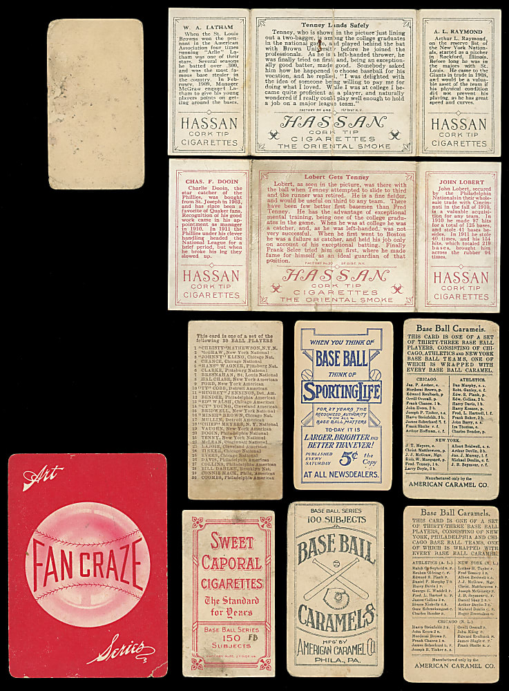 1910s-Era Fred Tenney Type Card Collection (10)