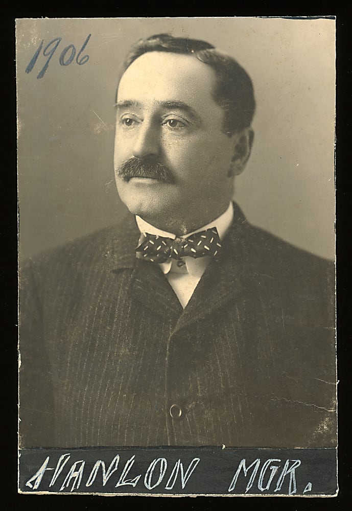 1906 Ned Hanlon Cabinet Photograph - Image Used for 1906 Fan Craze Card