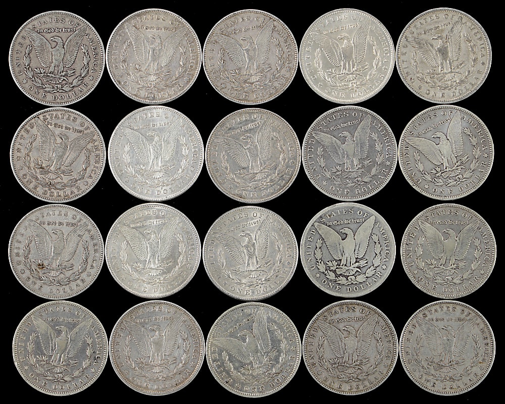 1878-1900 Morgan Silver Dollars (40) with 1893, 1893-O & 1895-O