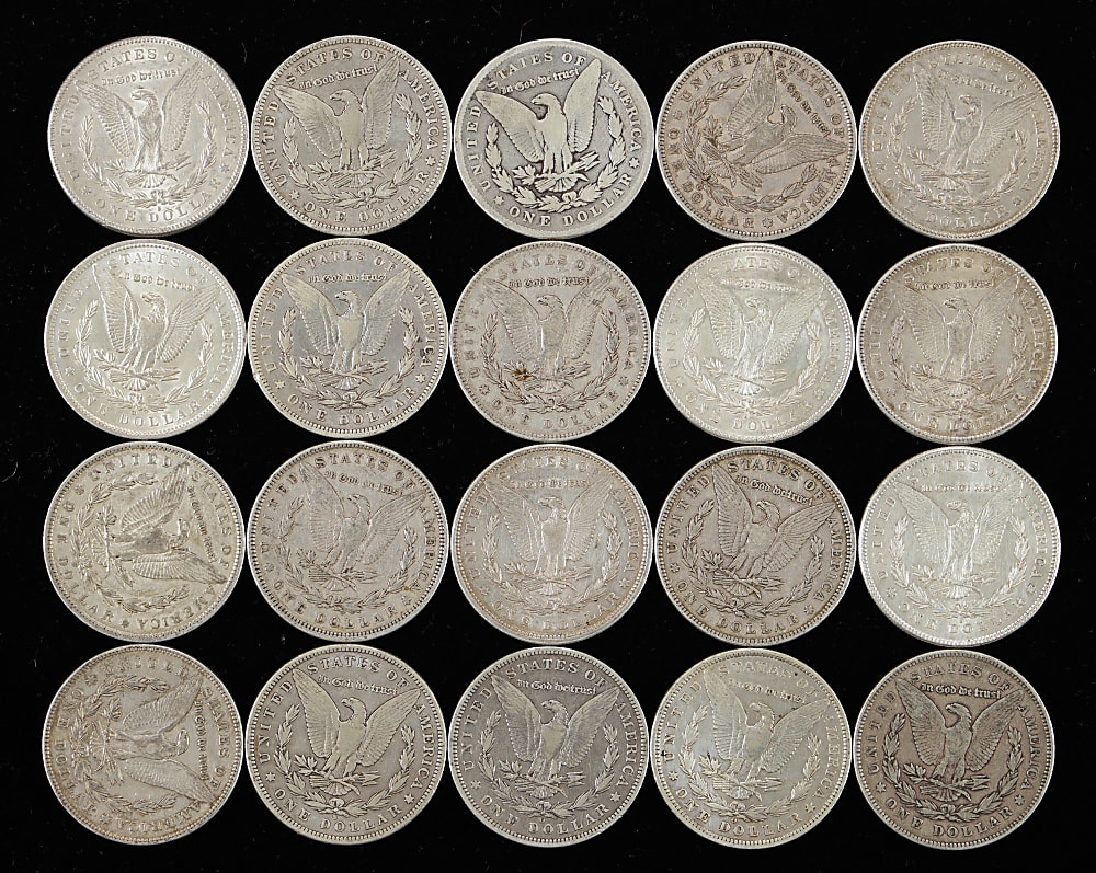 1878-1900 Morgan Silver Dollars (40) with 1893, 1893-O & 1895-O