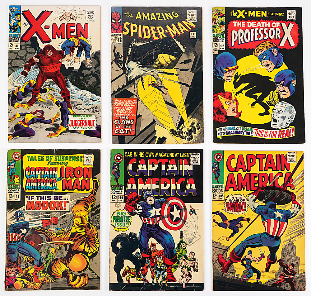 1960s Marvel/DC Silver Age Super-Hero Comic Books (19) with Captain America #100