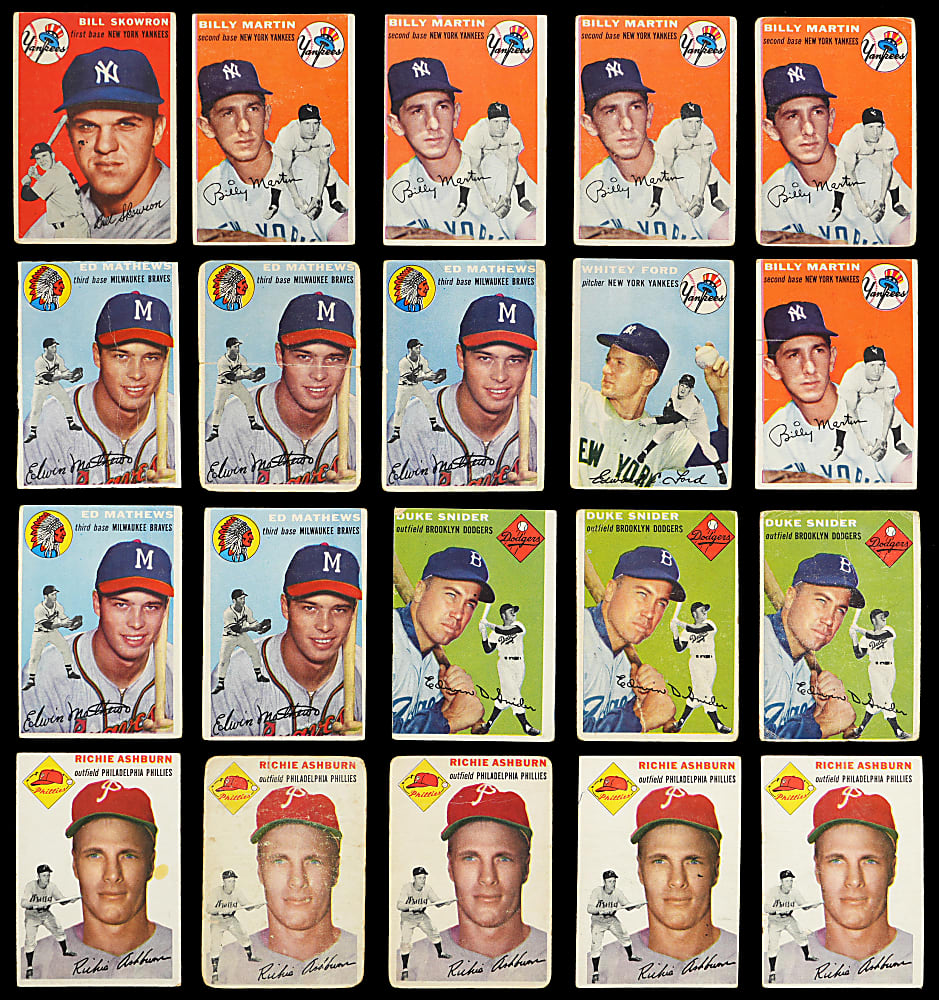 1954 Topps Collection (600) with (43) Hall of Famers
