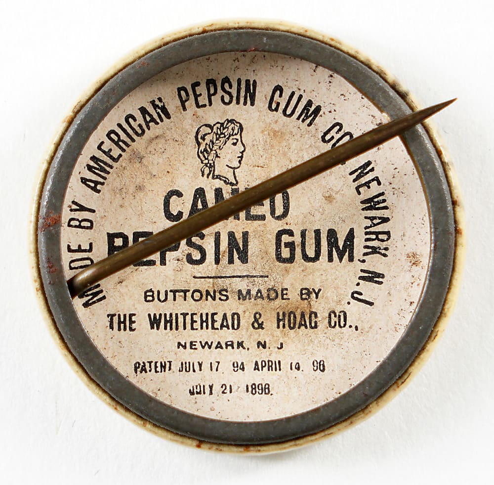 1898 Cameo Pepsin Gum Pins Red Ehret - Standard Catalog Uncatalogued!