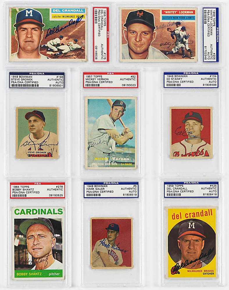 1949-1964 Signed PSA/DNA AUTHENTIC Graded Collection (20)