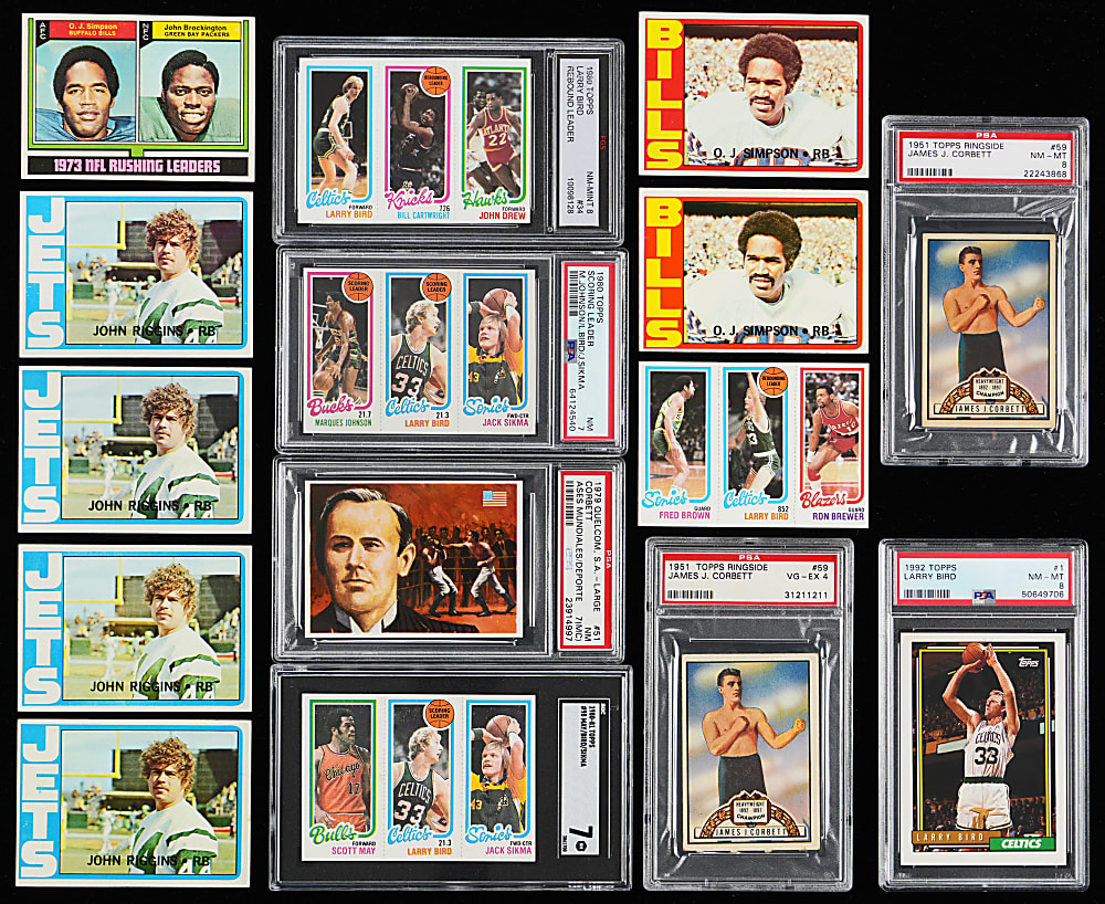1951-2012 Multi-Sport Singles Collection (225+) with Superstar Blocks & (7) Graded