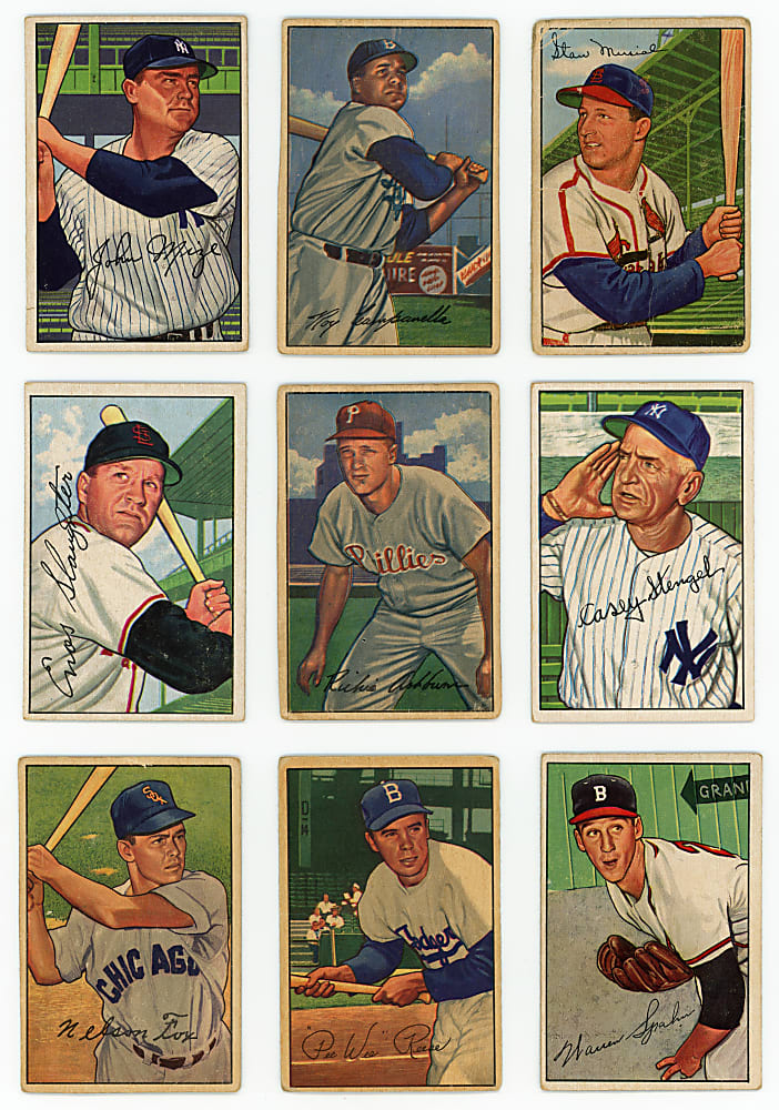1952 Bowman Partial Set (196/252) with (17) Hall of Famers