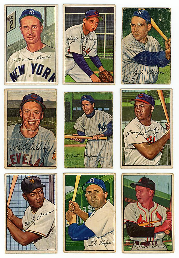 1952 Bowman Partial Set (196/252) with (17) Hall of Famers