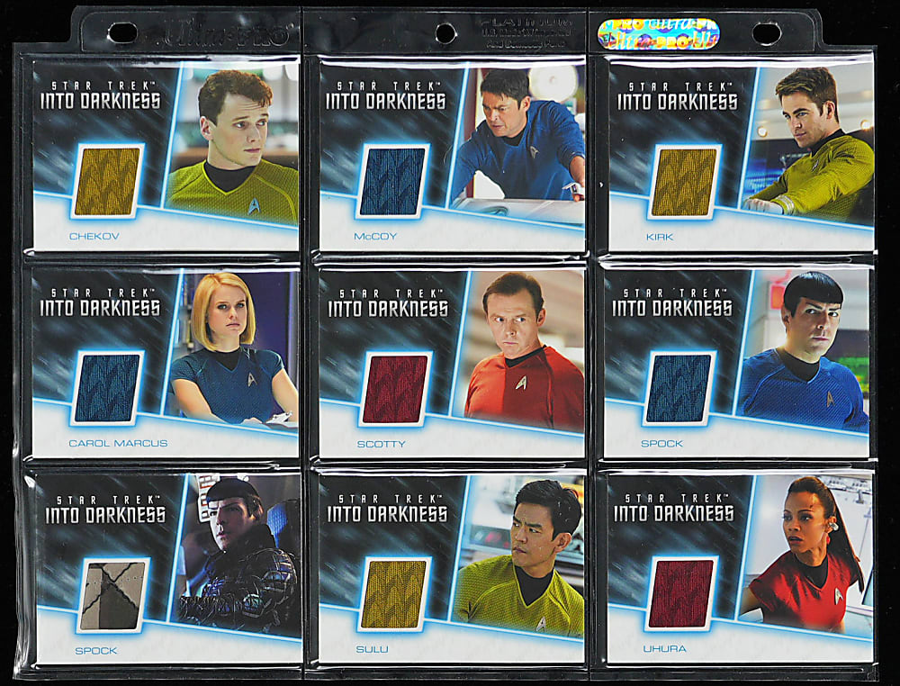 2014 Rittenhouse Archives Star Trek Into Darkness Collection with Autograph Card Near-Complete Set (31/33) & Uniform Badge Complete Set (24)