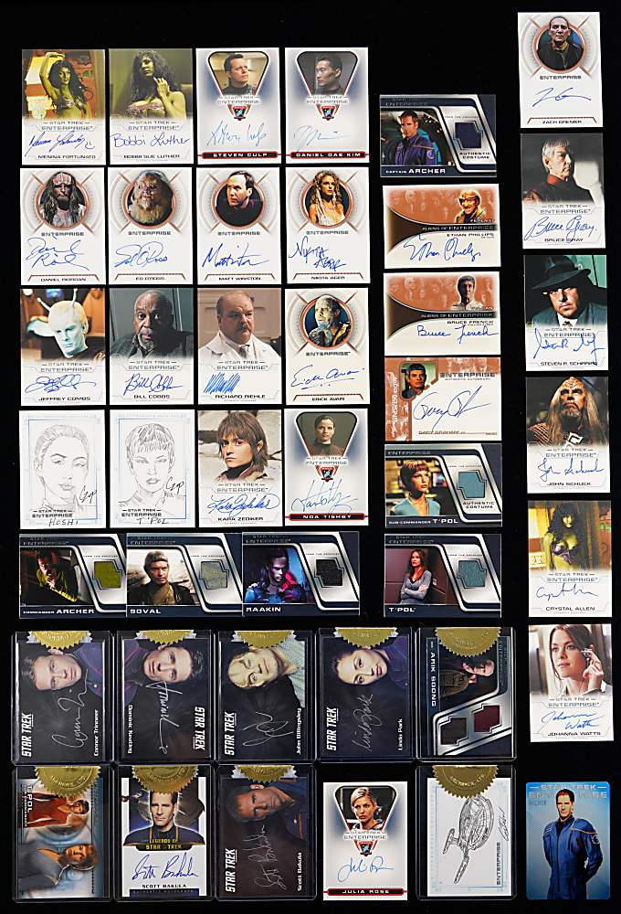 2002-2018 Rittenhouse Archives Star Trek Enterprise Collection with 95 Autograph Cards Including Scott Bakula