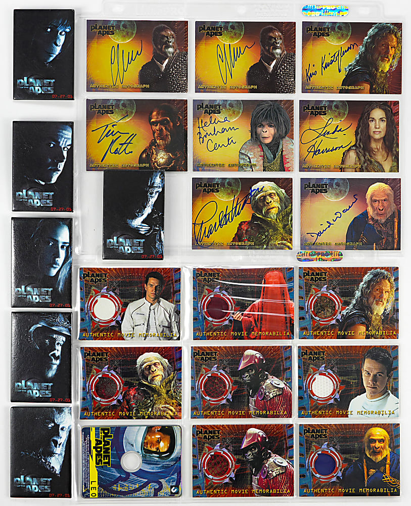 2001 Topps Planet of the Apes Collection with (9) Autograph Cards Including Charlton Heston & Linda Harrison (2)
