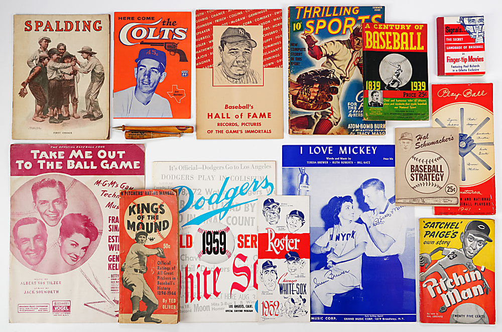 1880s-1960s Baseball Ephemera and Memorabilia Balance of Collection (88 items)