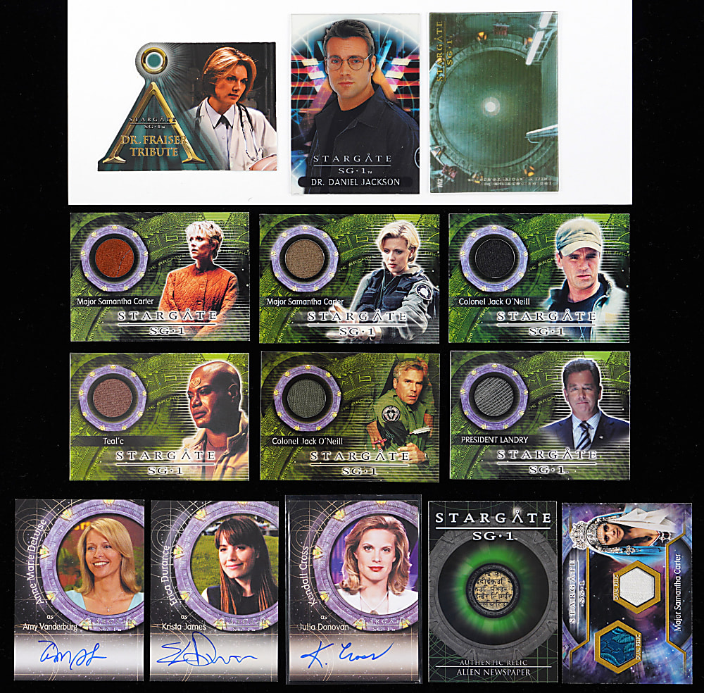 2000-2008 Rittenhouse Archives Stargate SG-1 TV Series Seasons 1-10 Collection with 117 Autograph Cards