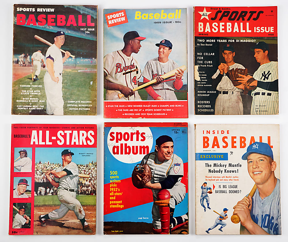 1940s-1960s Miscellaneous Baseball Magazines (57 Issues)