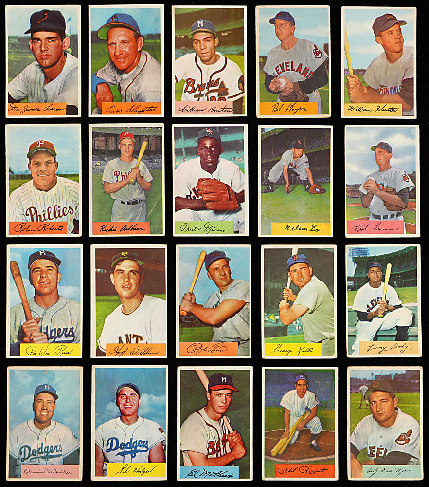 1954 Bowman Partial Set (175/224) with (16) Hall of Famers
