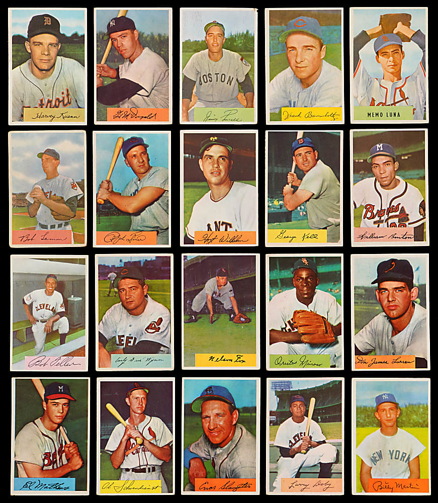 1954 Bowman Near Complete Set (218/224) with Most Major Stars