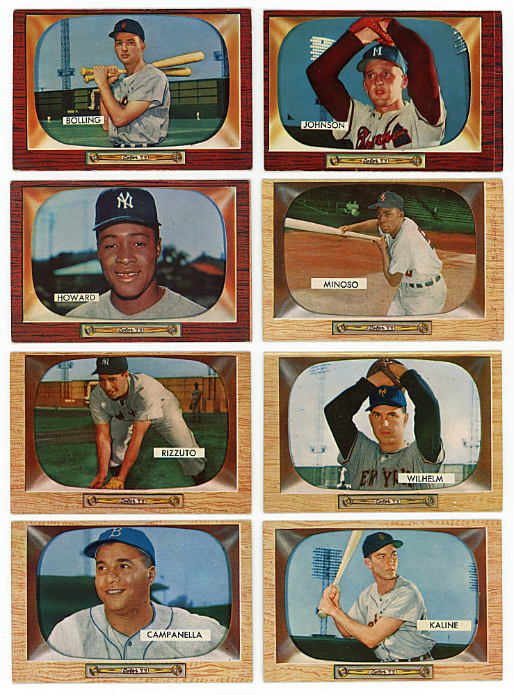 1955 Bowman Partial Set (255/320) with (5) Hall of Famers & (62) High Numbers