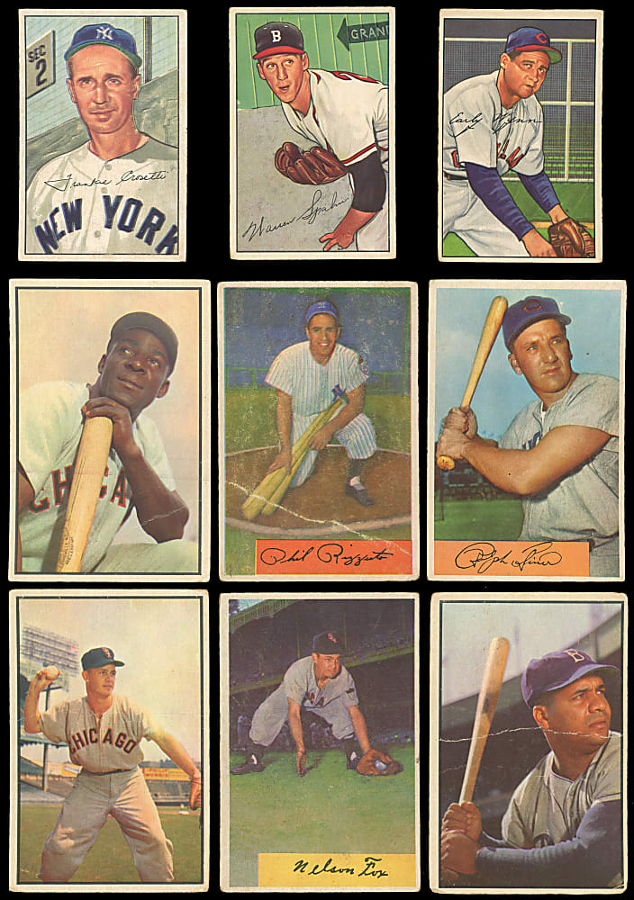 1952-1955 Bowman Starter Set Quartet (424) Including (36) Hall of Famers & (80) High Numbers
