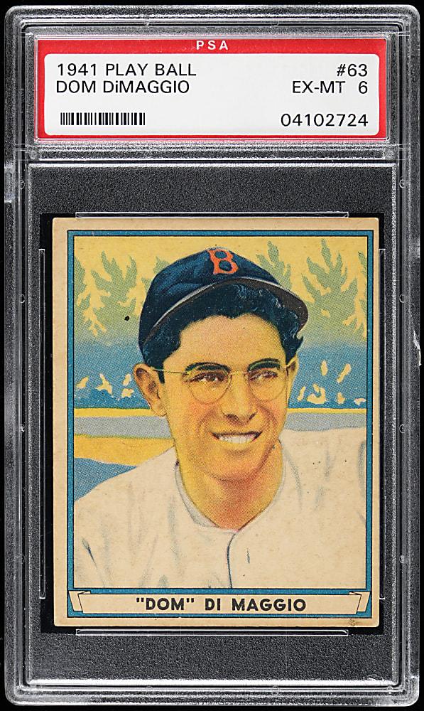 1941 Play Ball #63 Dom DiMaggio PSA EX-MT 6