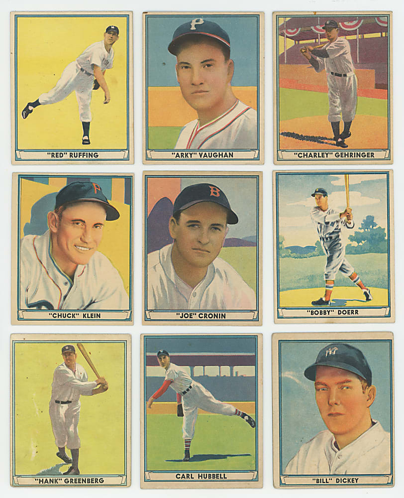1941 Play Ball Near Set (60/72) with 9 Hall of Famers & 16 High Numbers