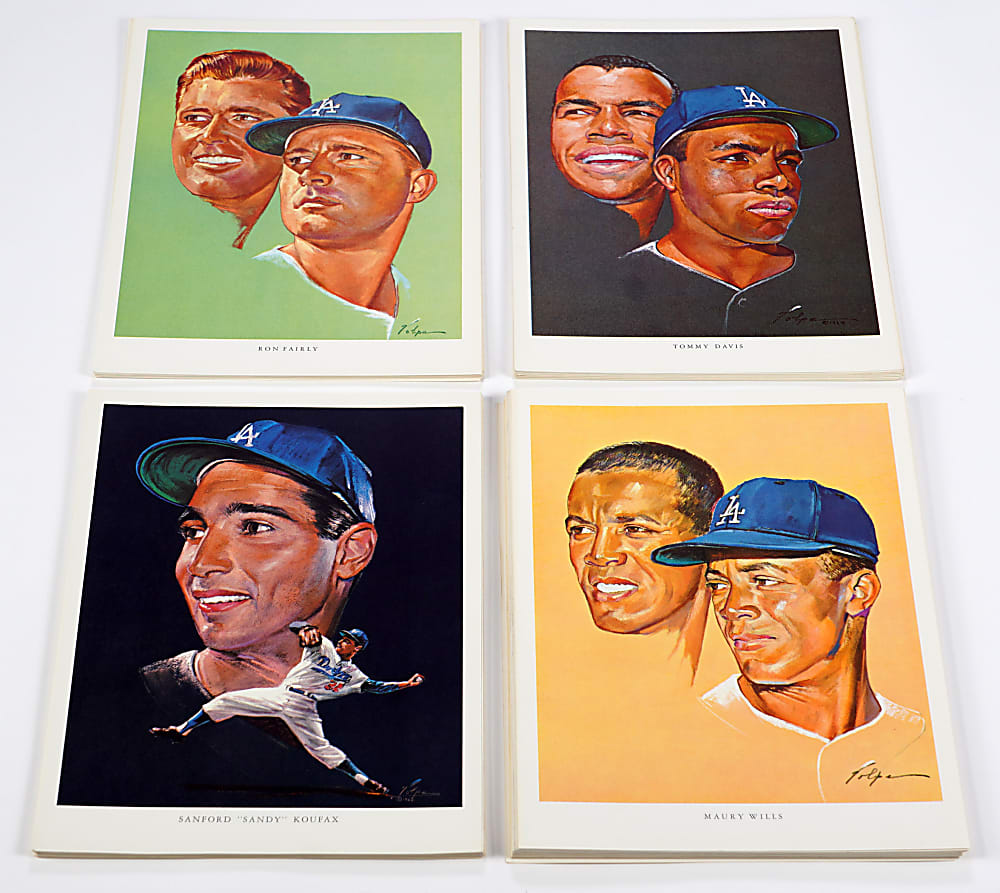 1962, 1964 Union Oil Los Angeles Dodgers Premium Pictures Complete and Near Set Pair Plus (82) Extras