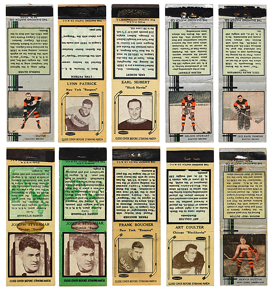 1930s Diamond Matchbooks Multi-Sport Balance of Collection (287) with 28 Hall of Famers