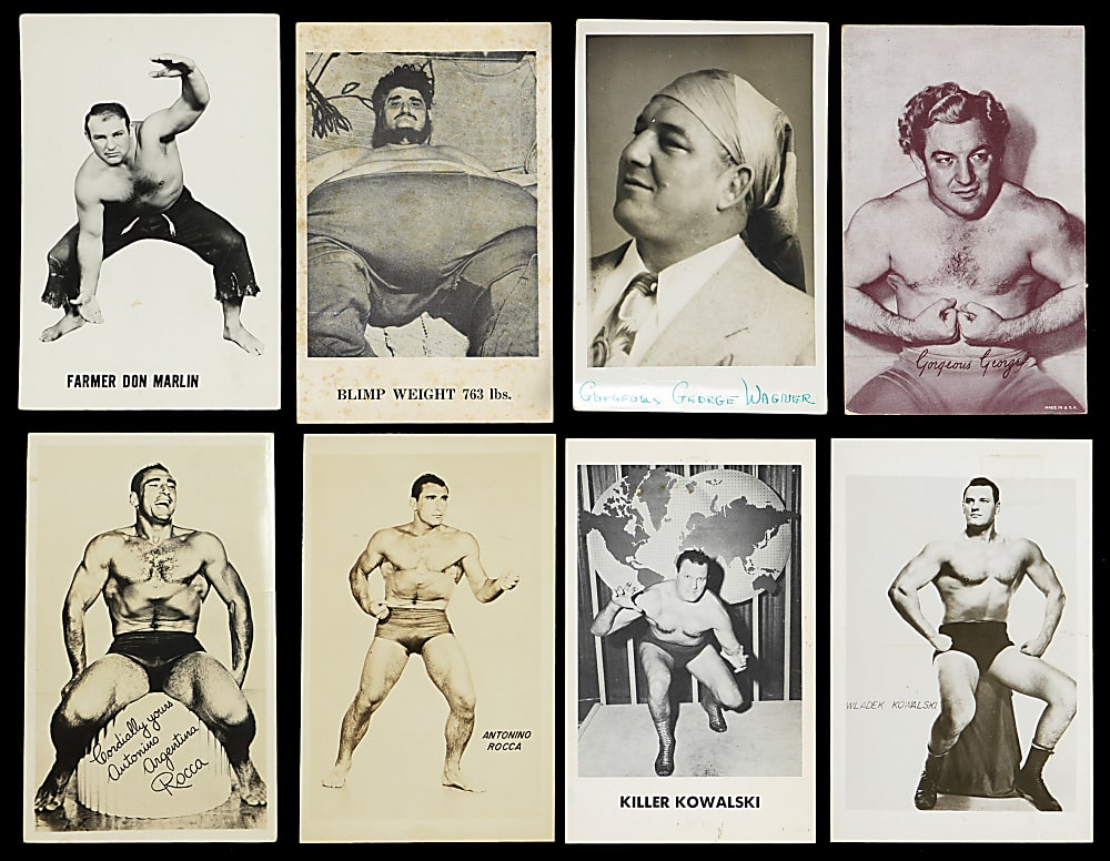 1930s-1960s Wrestling Postcards (178) Including (19) Signed