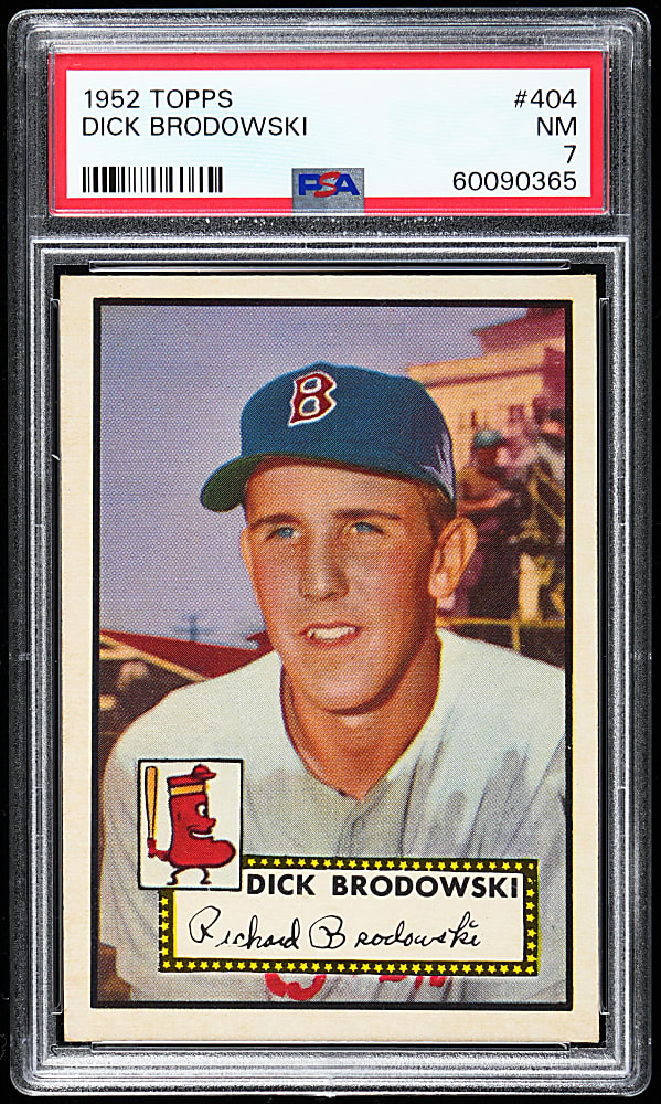 1952 Topps #404 Dick Brodowski PSA NM 7 High Number