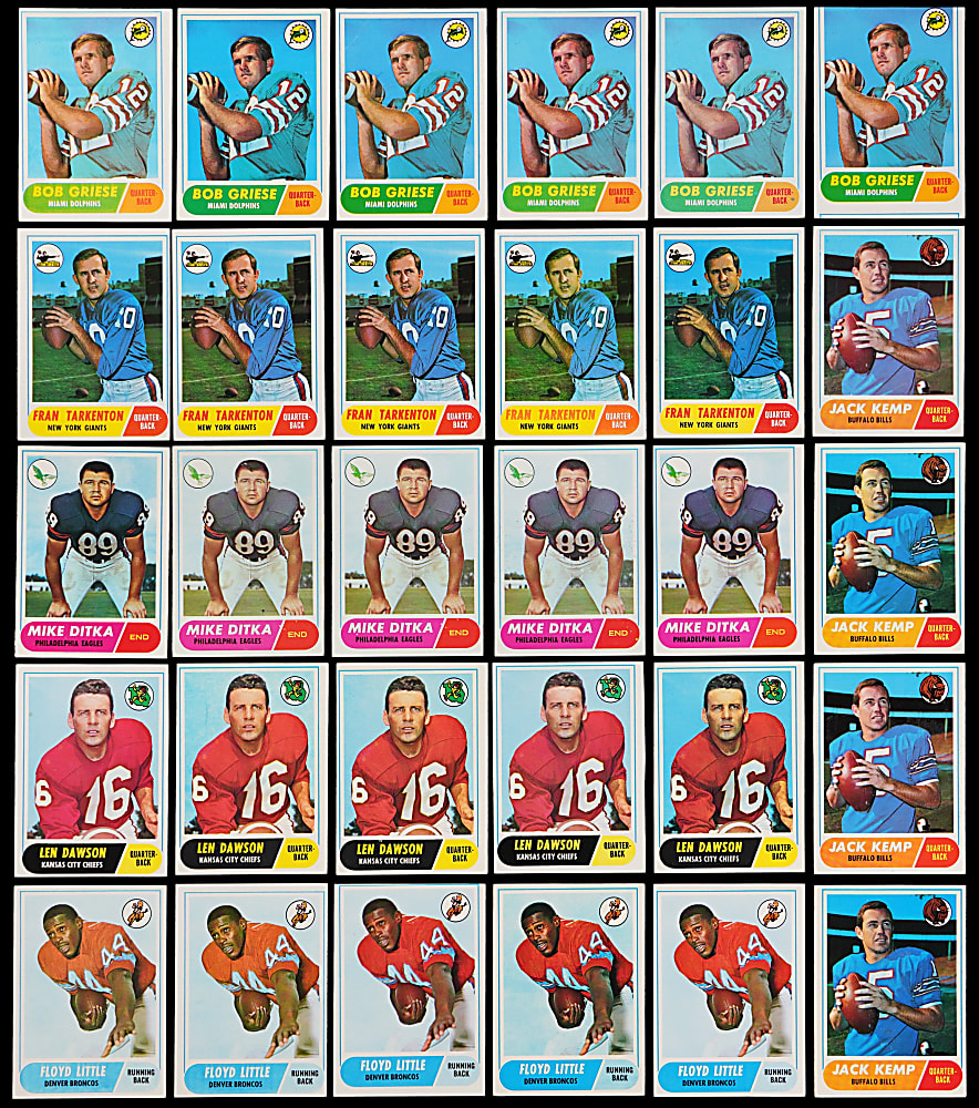1968 Topps Football Second Series Collection (547) with 100+ Hall of Famers - Loaded!