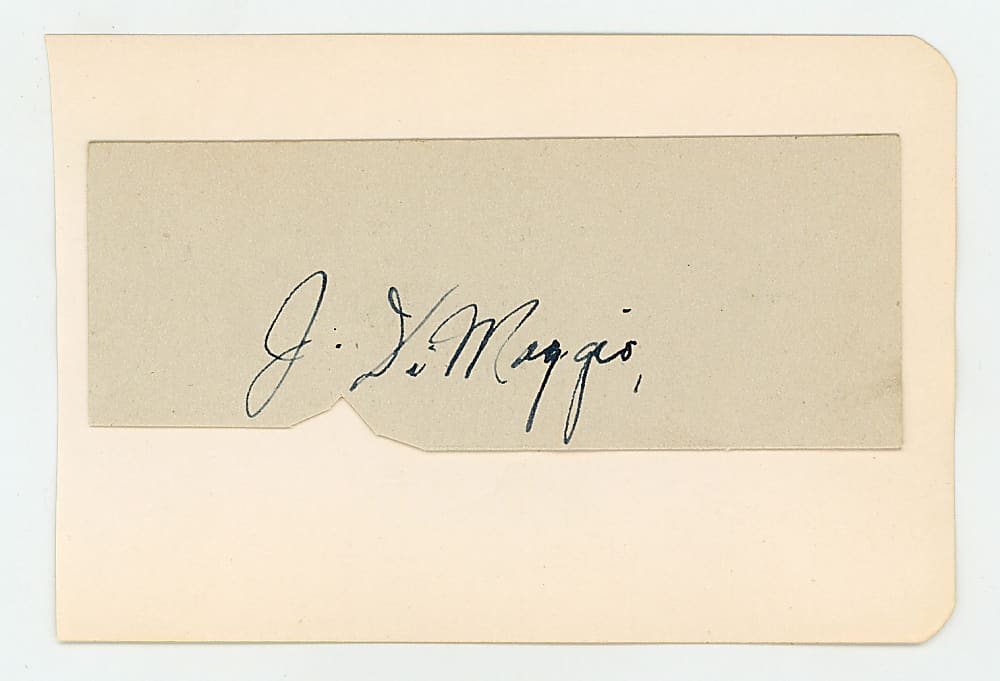 1930s-1940s Joe DiMaggio Early Career Cut Signature - Full JSA LOA