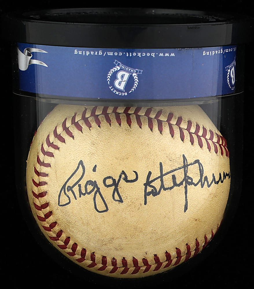 Riggs Stephenson & Joe Sewell Dual-Signed Baseball - Beckett Encapsulated Authentic
