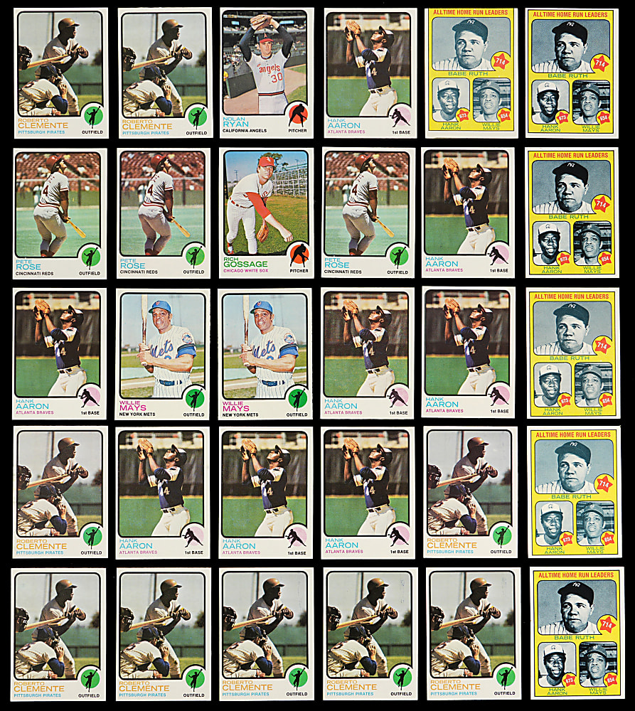 1973 Topps Collection (1,600+) with #1-528 Low Number Set & Many Hall of Famers – Sharp!