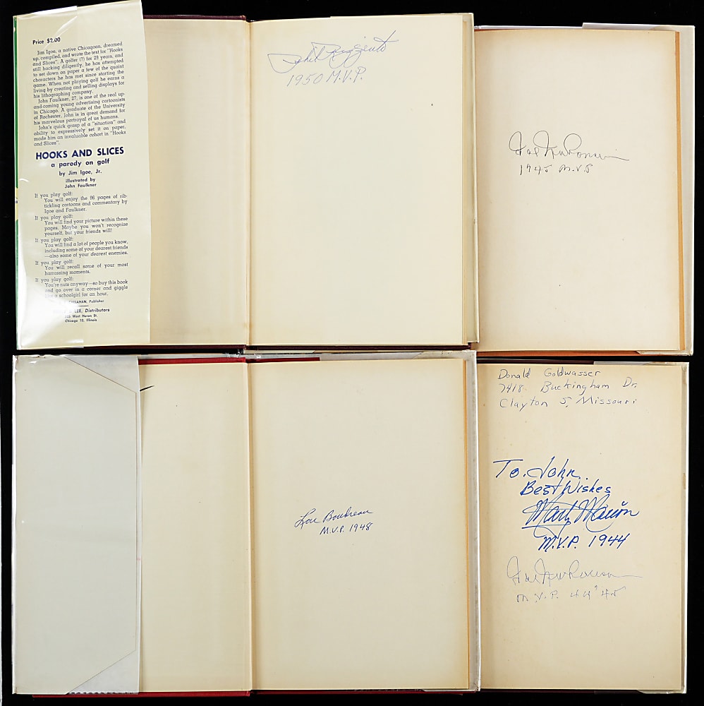 1944-1952 Hall of Famer Signed Who's Who Hardcover Book Collection (7) - Each with MVP Inscription