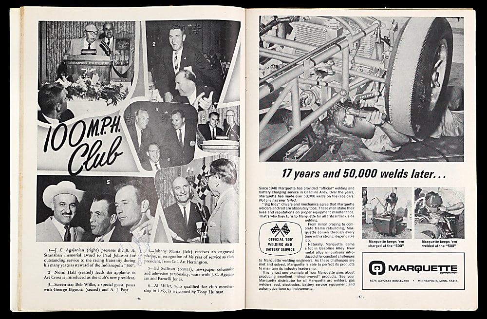 1965 Indianapolis 500 Multi-Signed Program with (12) Including Apollo 1 Astronaut Gus Grissom & Indy Rookie of the Year Mario Andretti - Full JSA