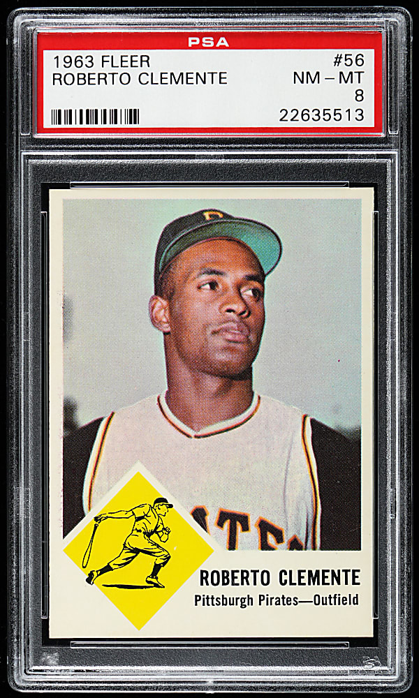 1963 Fleer #56 Roberto Clemente PSA NM-MT 8